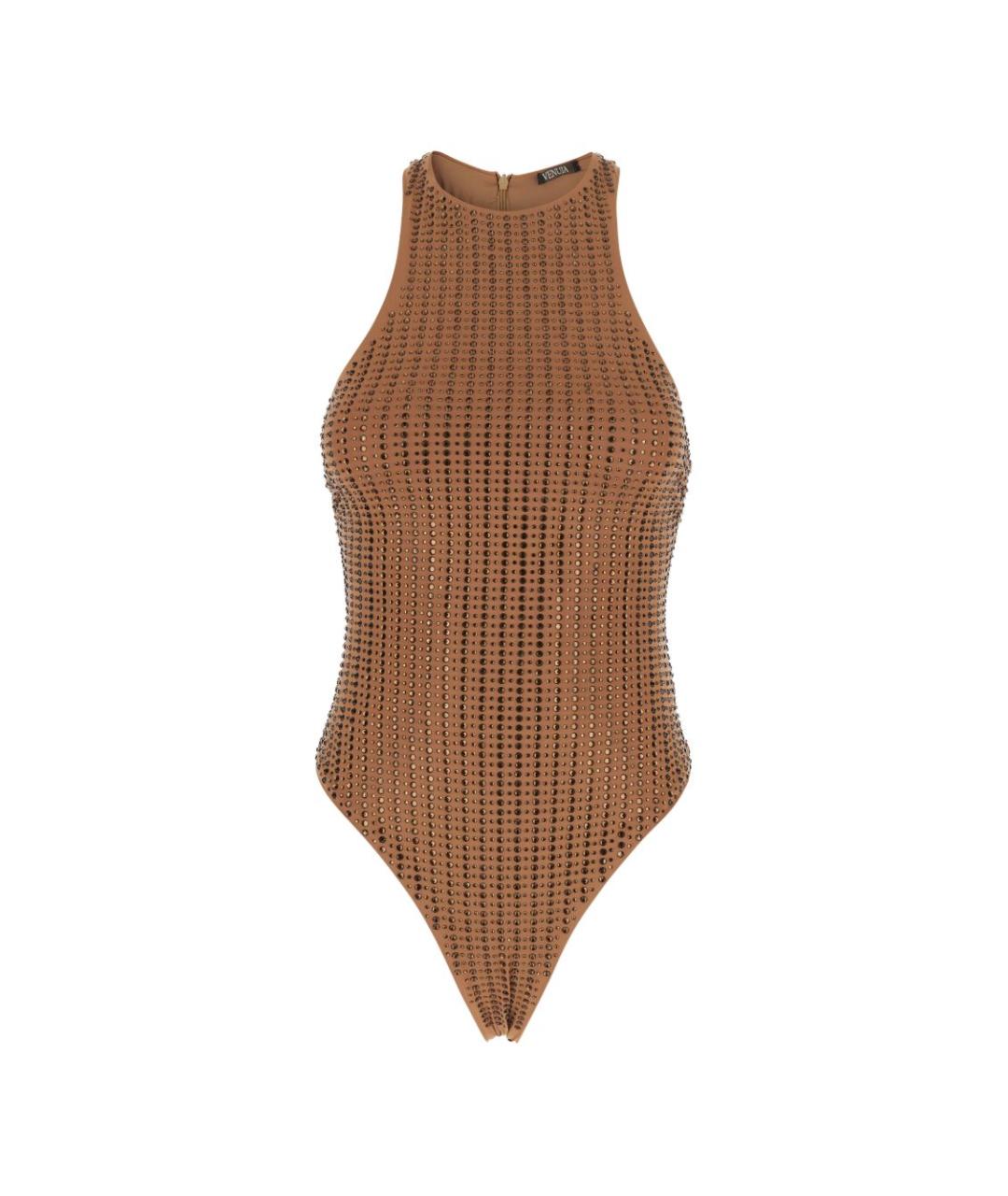 VENUJA Коричневый полиамидовый купальник, фото 1