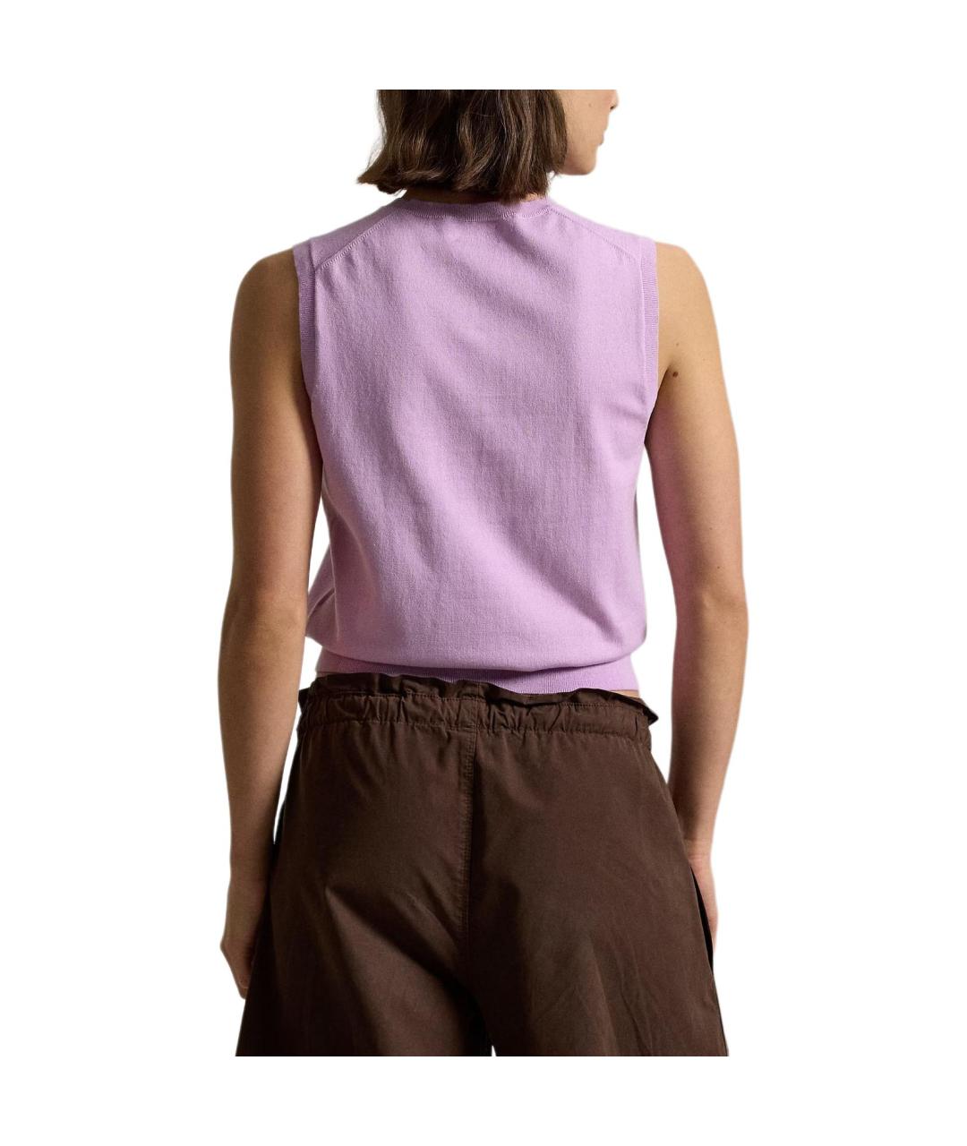 POLO RALPH LAUREN Фиолетовый хлопковый жилет, фото 3