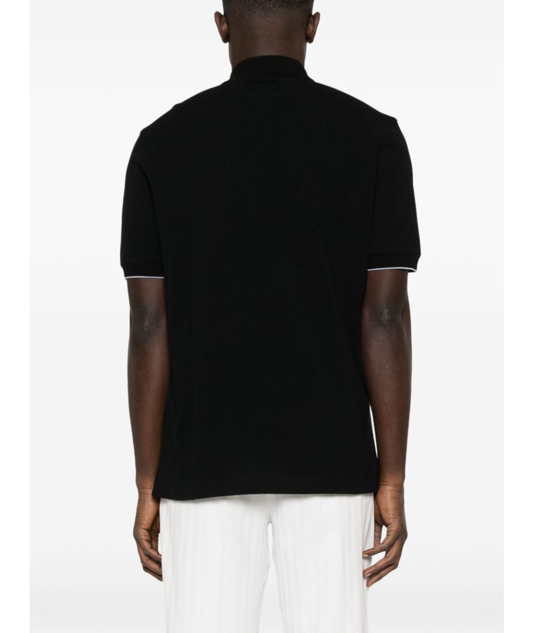 BRUNELLO CUCINELLI Черное поло с коротким рукавом, фото 2