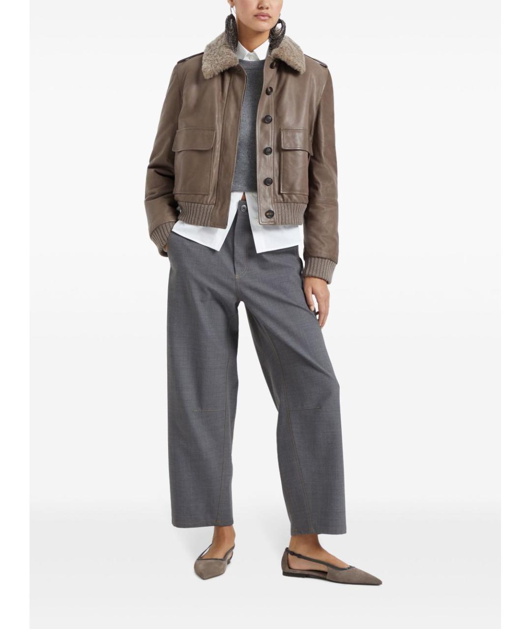 BRUNELLO CUCINELLI Серый джемпер / свитер, фото 5