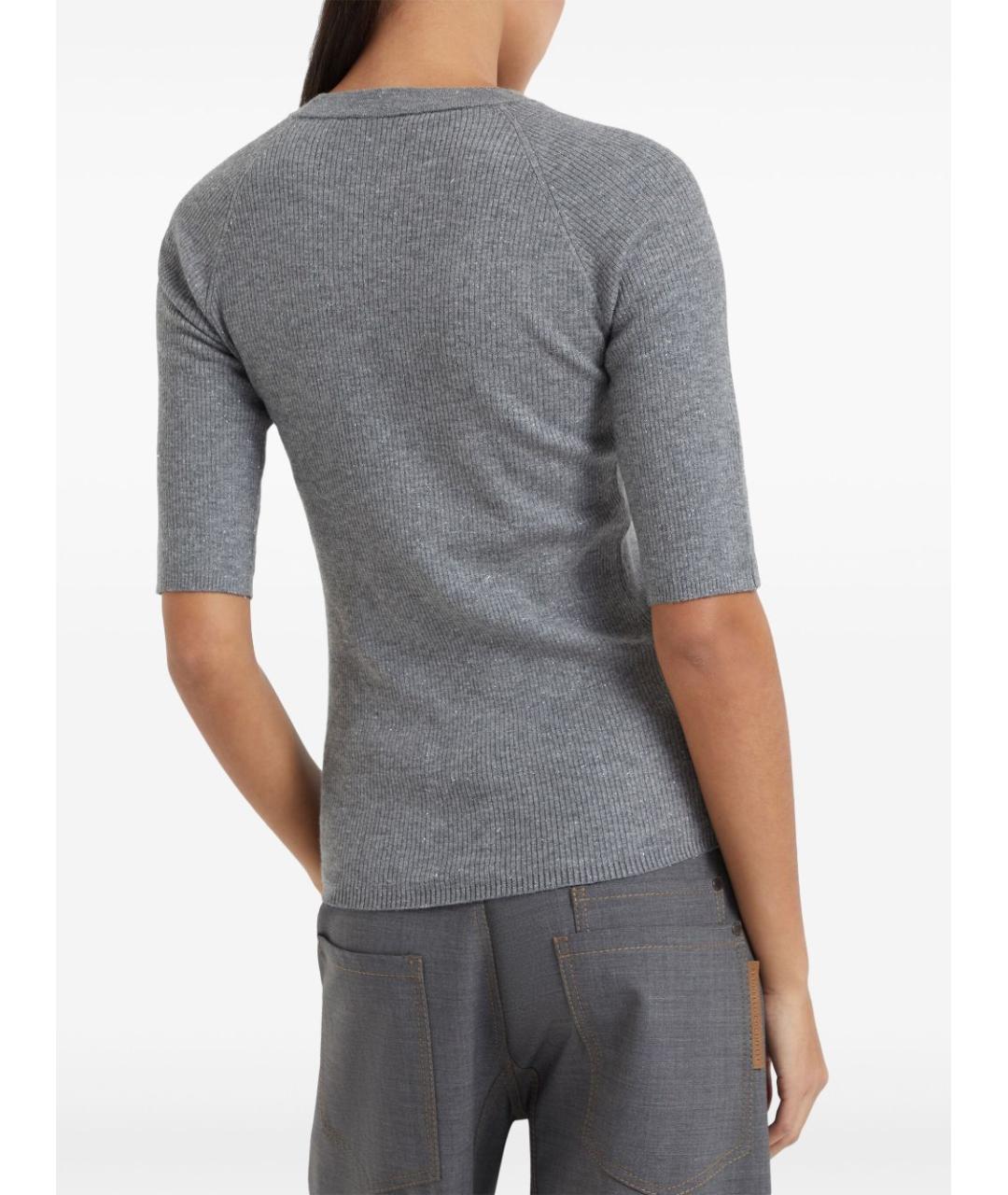 BRUNELLO CUCINELLI Серый джемпер / свитер, фото 3