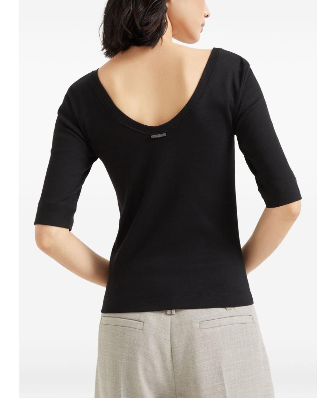 BRUNELLO CUCINELLI Черная футболка, фото 2