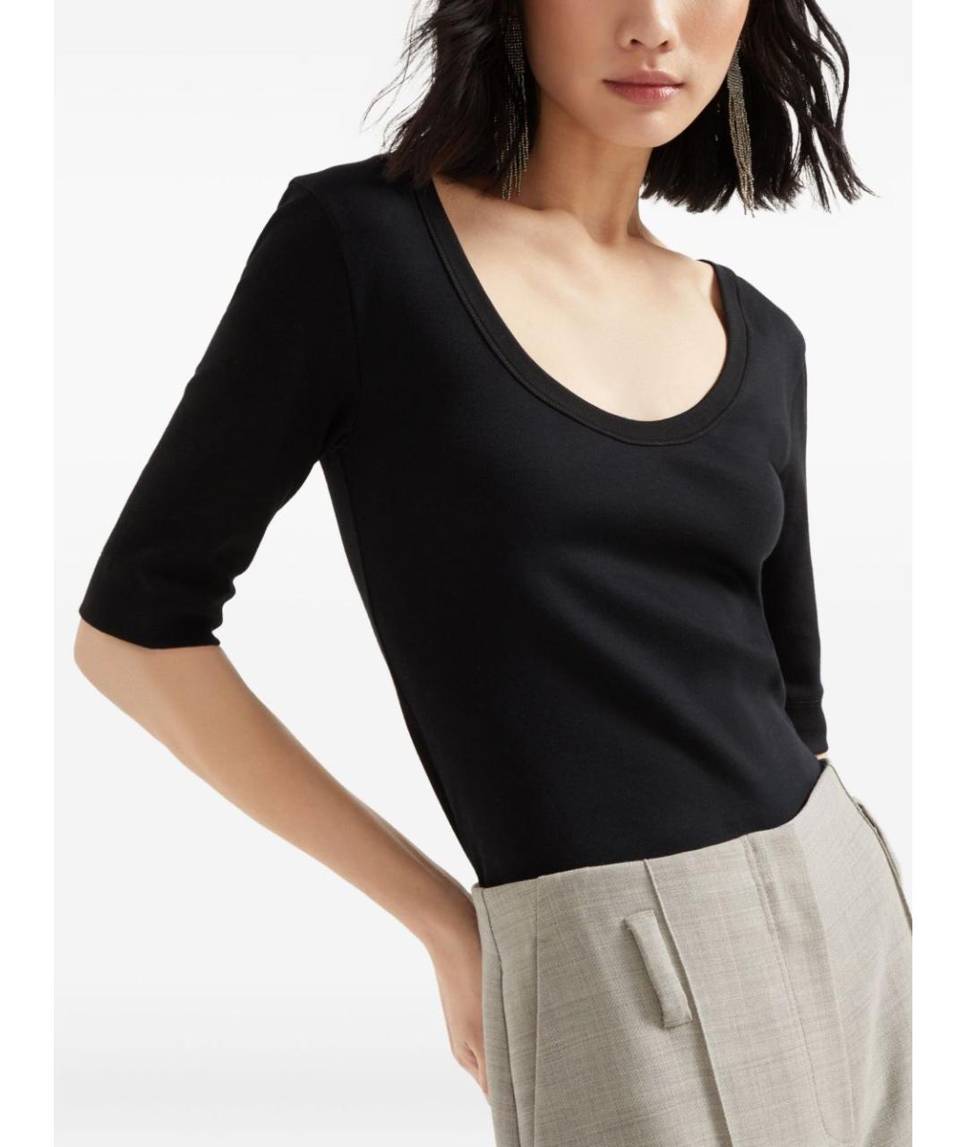 BRUNELLO CUCINELLI Черная футболка, фото 4