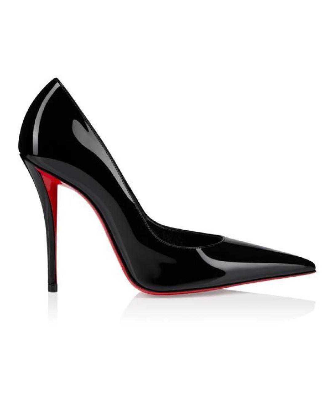 CHRISTIAN LOUBOUTIN Черные кожаные туфли, фото 1