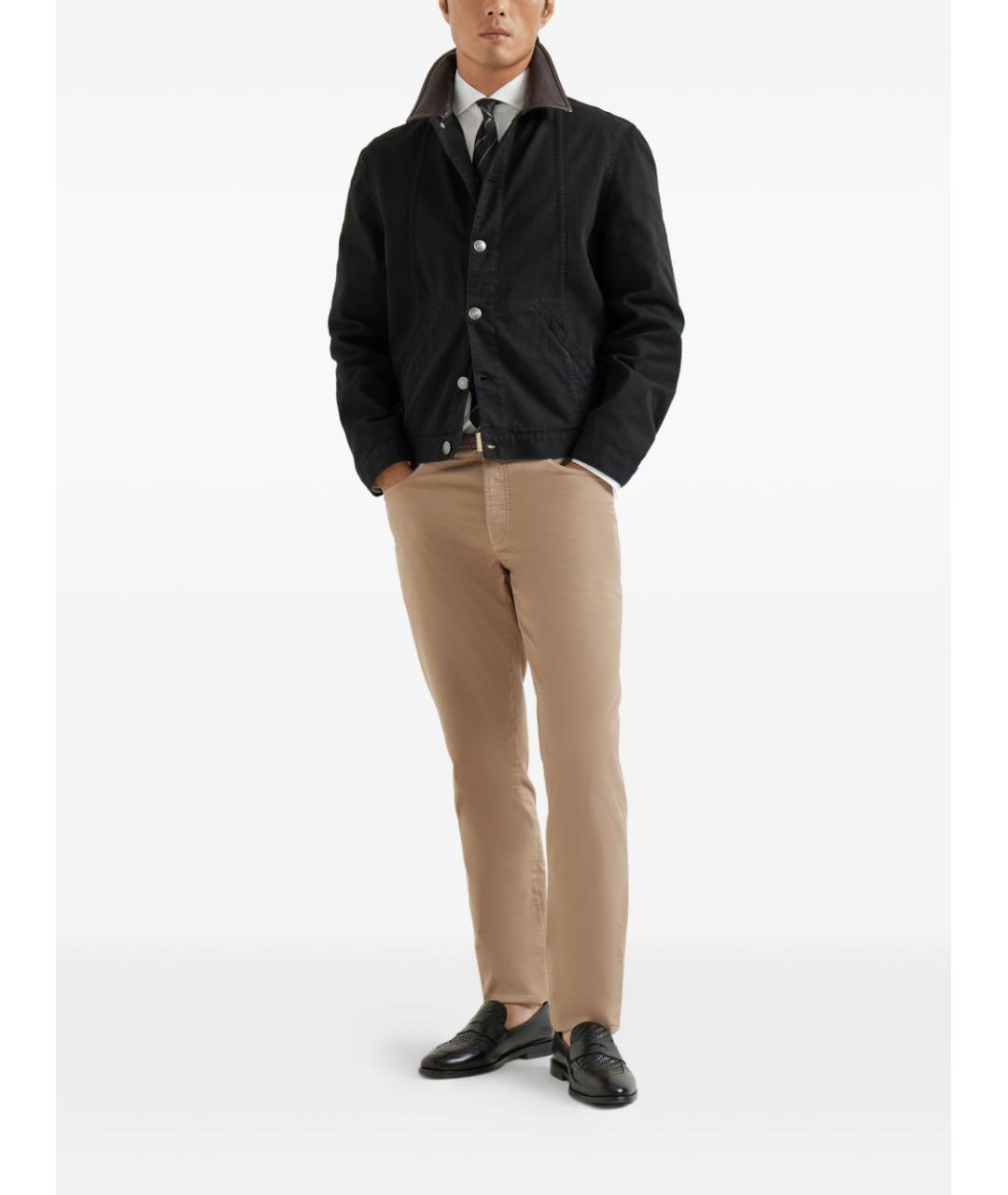 BRUNELLO CUCINELLI Бежевые повседневные брюки, фото 3