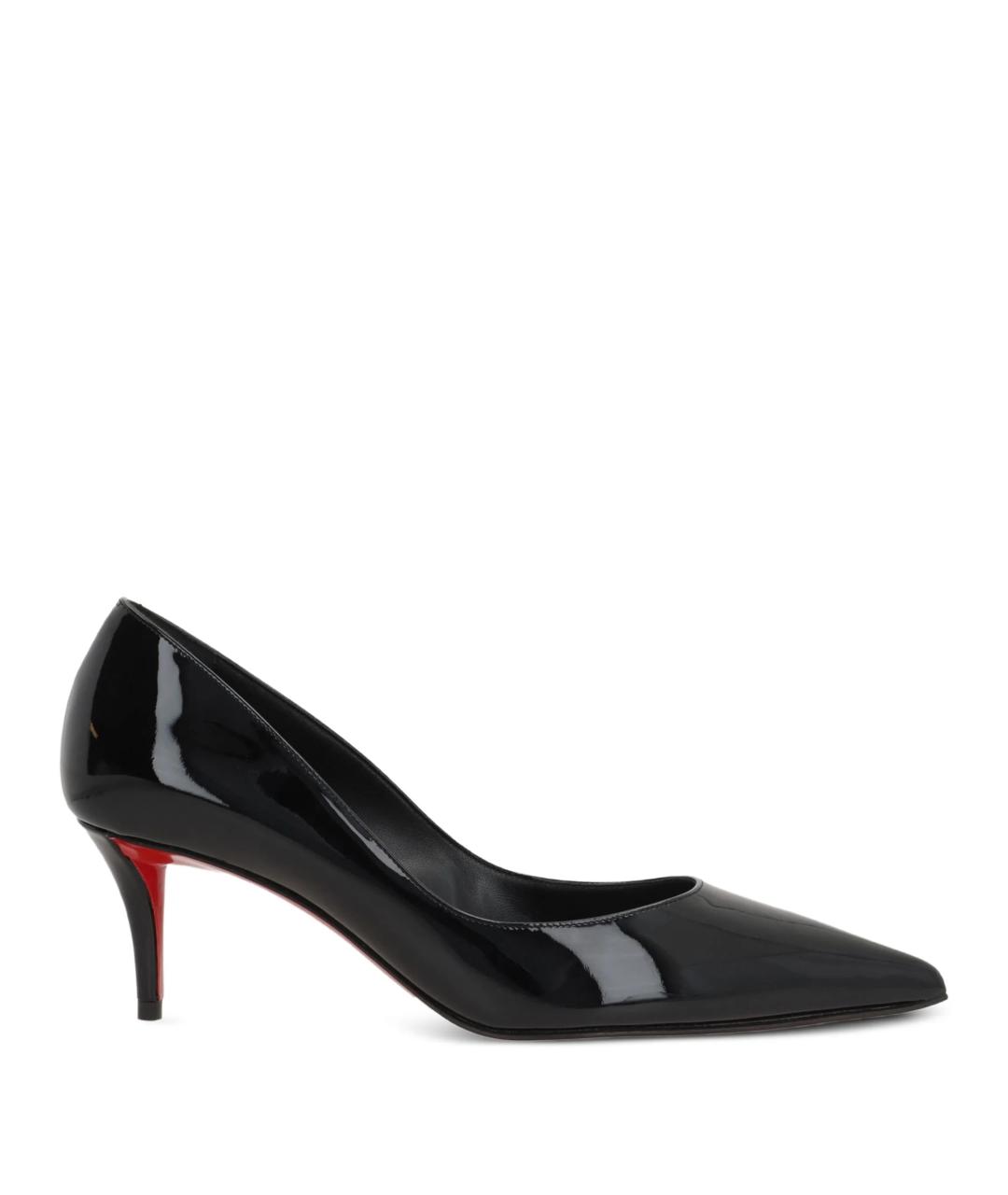 CHRISTIAN LOUBOUTIN Черные кожаные туфли, фото 1
