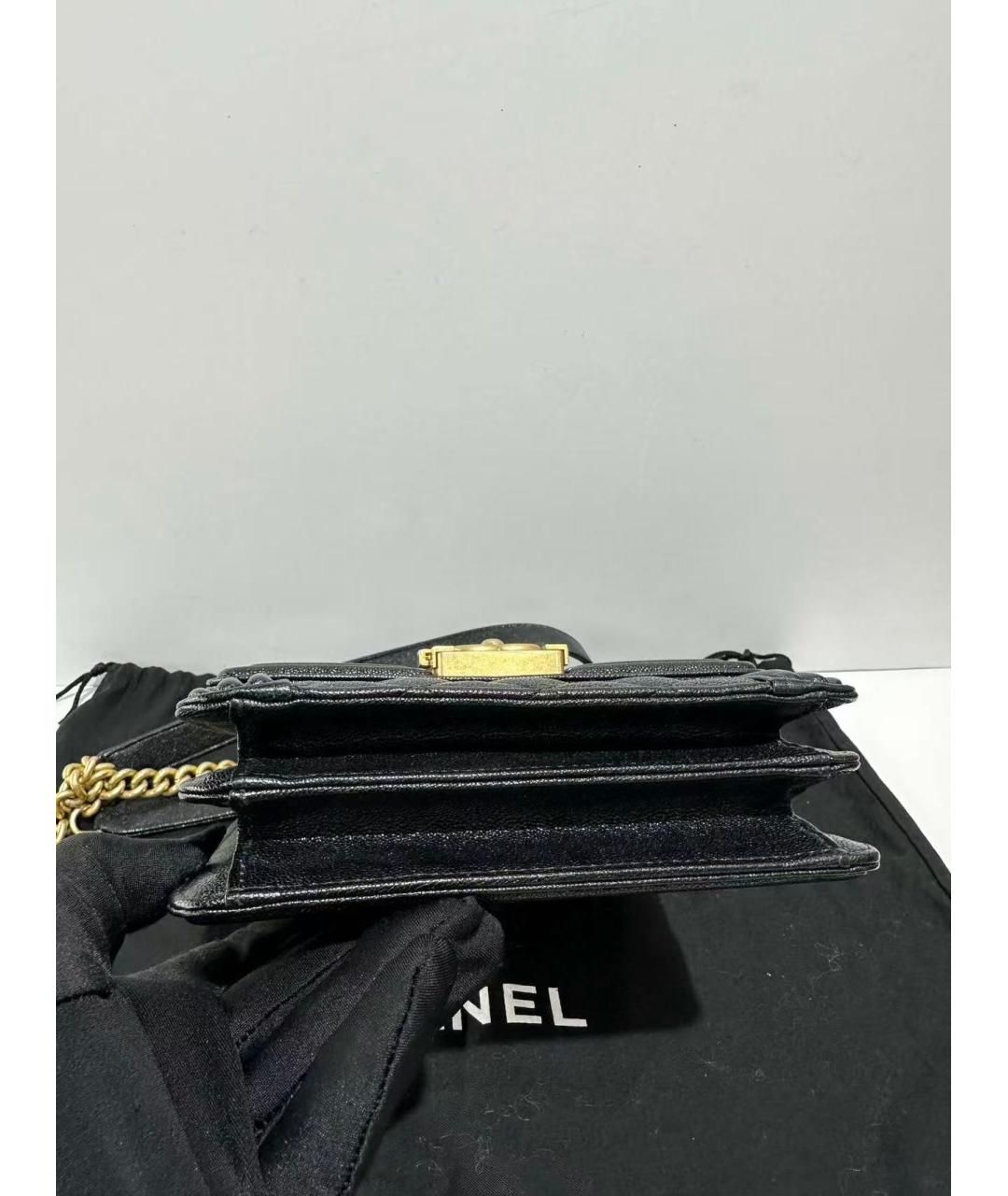CHANEL Черная кожаная сумка через плечо, фото 4