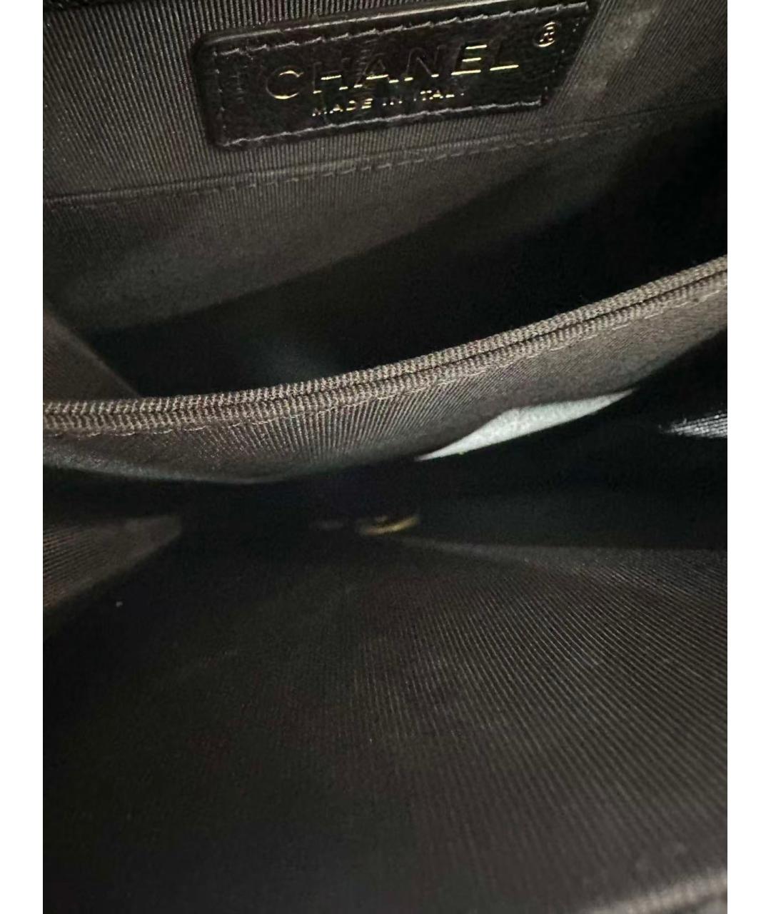 CHANEL Черная кожаная сумка через плечо, фото 6