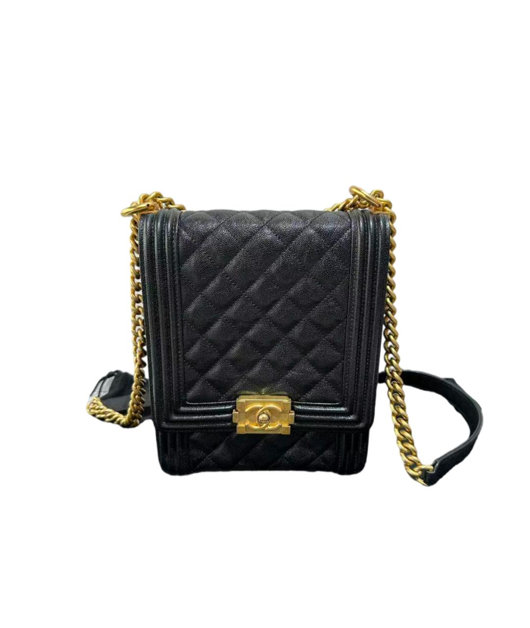 CHANEL Черная кожаная сумка через плечо, фото 7