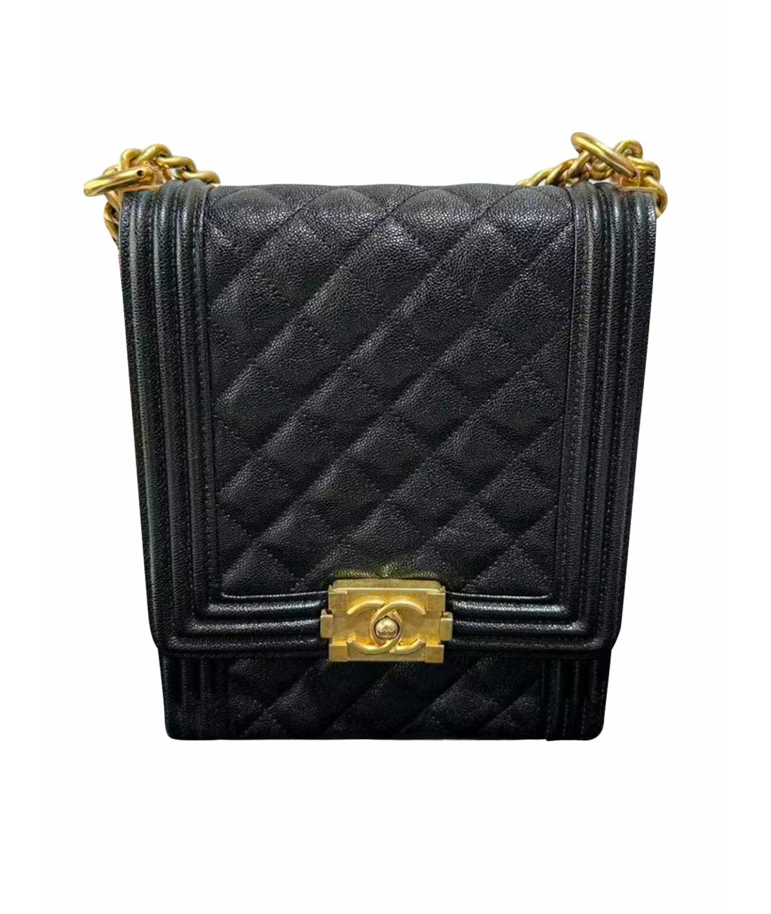 CHANEL Черная кожаная сумка через плечо, фото 1