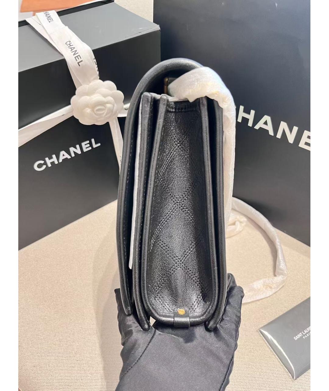 SAINT LAURENT Черная кожаная сумка через плечо, фото 3