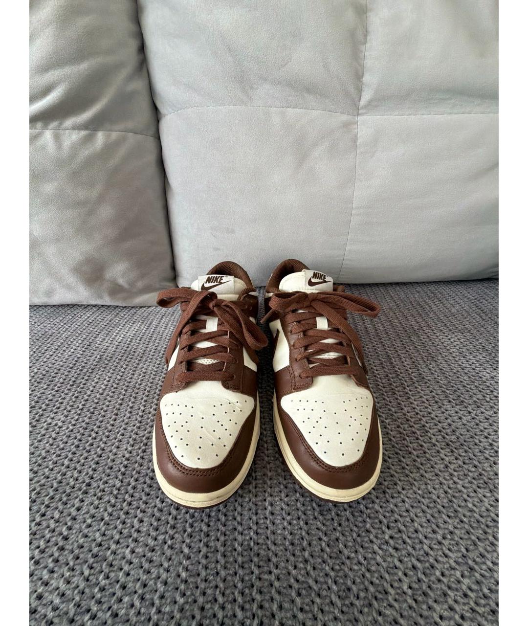 NIKE Коричневые кеды из искусственной кожи, фото 2