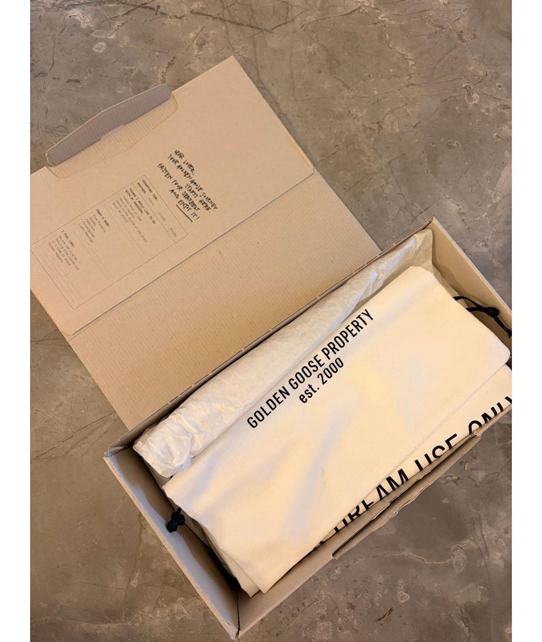 GOLDEN GOOSE DELUXE BRAND Белые кожаные низкие кроссовки / кеды, фото 8