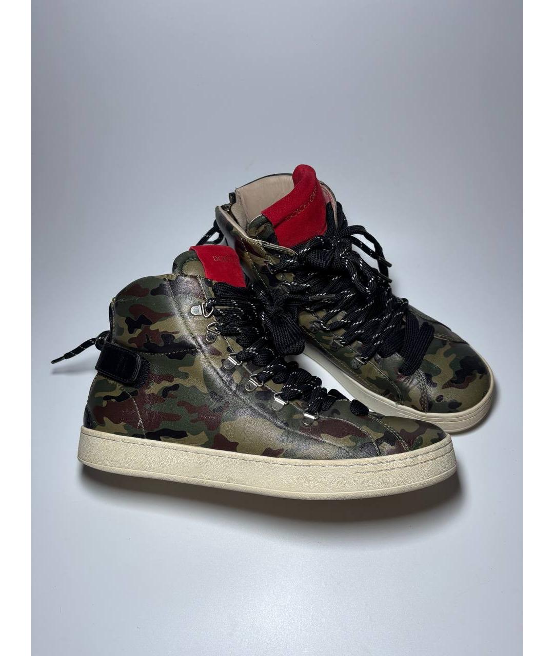 DOLCE&GABBANA Кожаные низкие кроссовки / кеды, фото 10