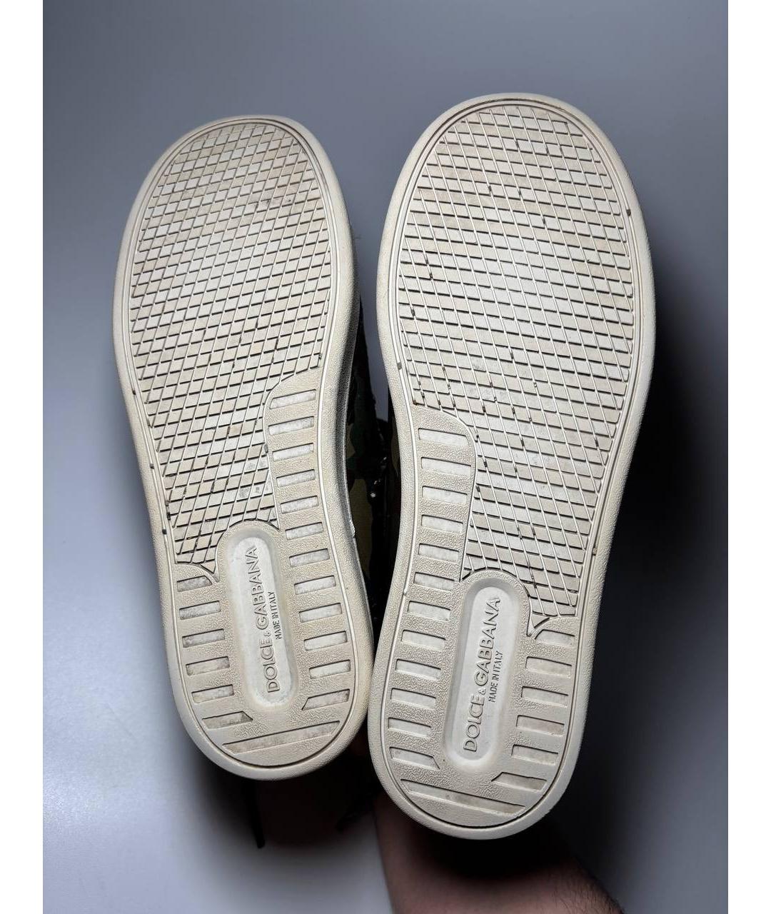 DOLCE&GABBANA Кожаные низкие кроссовки / кеды, фото 9