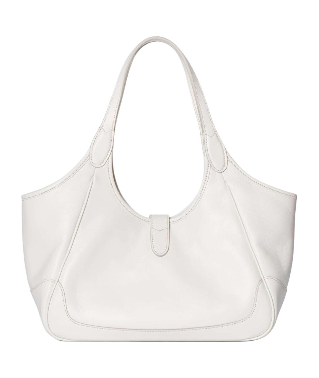 GUCCI Белая кожаная сумка через плечо, фото 5