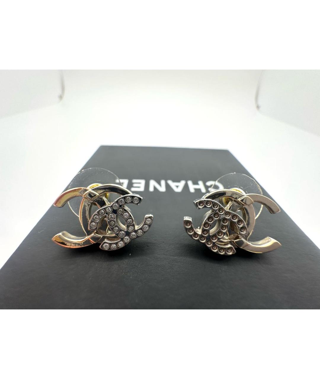 CHANEL Золотые металлические серьги, фото 4