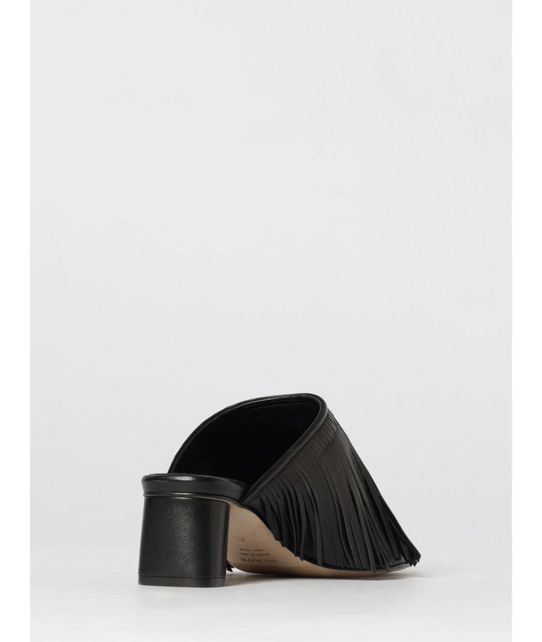VIC MATIE Черные кожаные мюли, фото 3