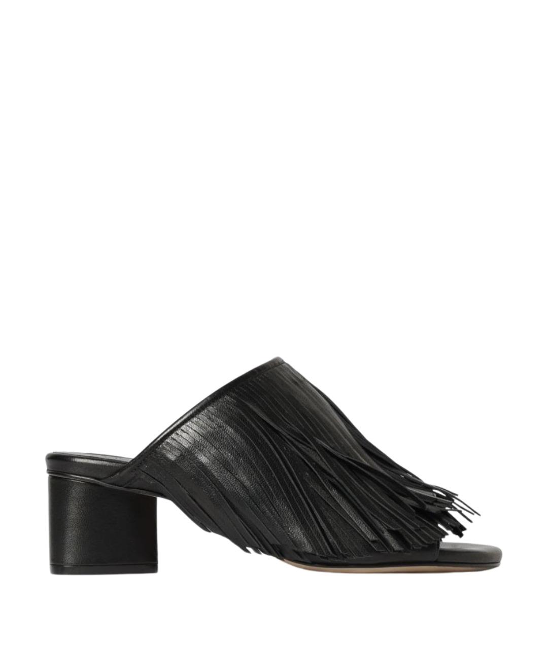 VIC MATIE Черные кожаные мюли, фото 1