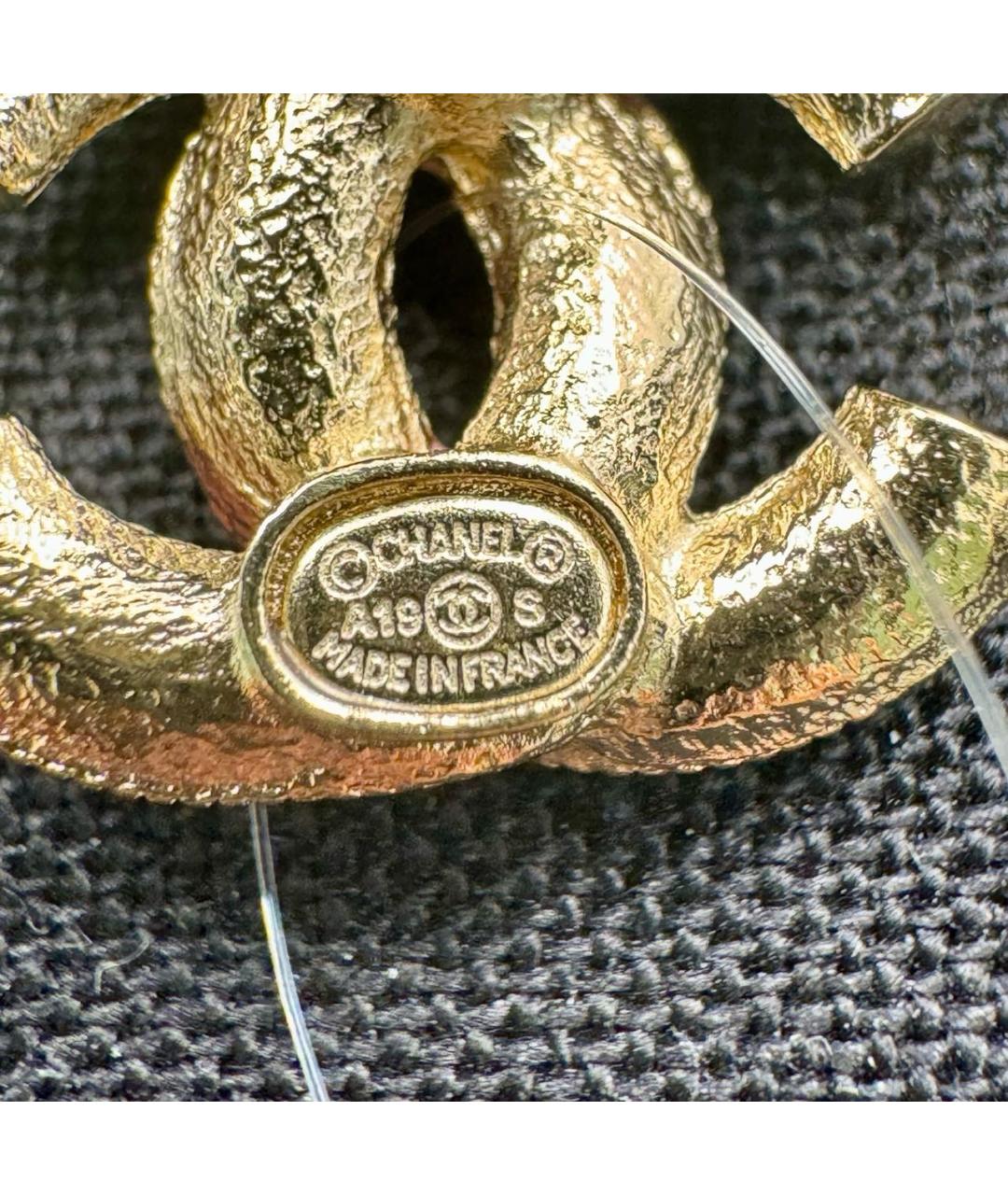 CHANEL Золотые металлические серьги, фото 5