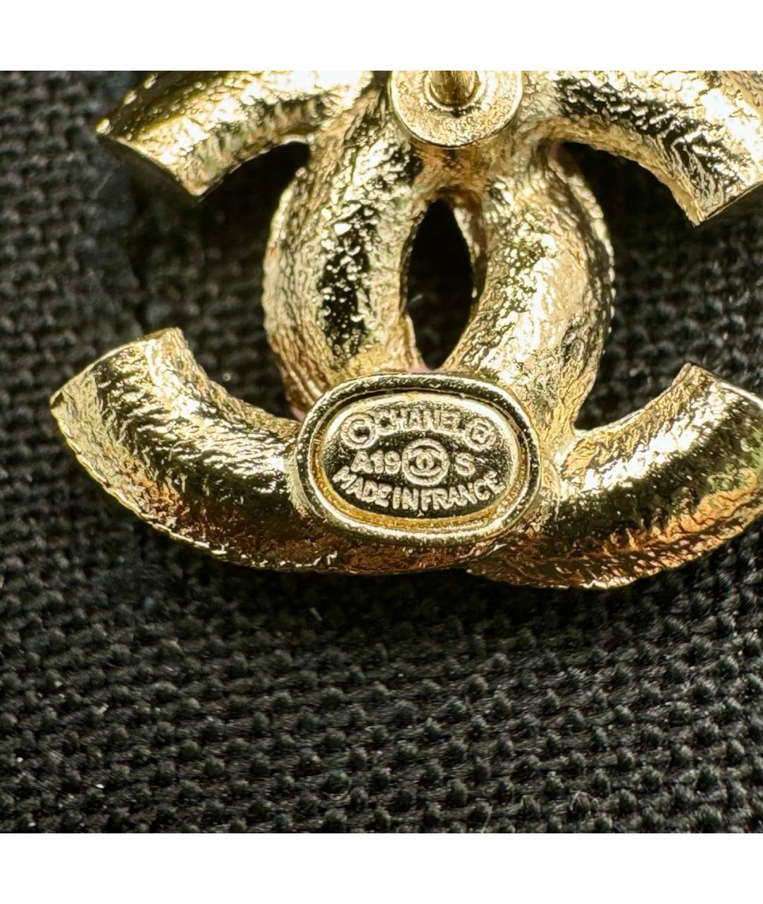 CHANEL Золотые металлические серьги, фото 4