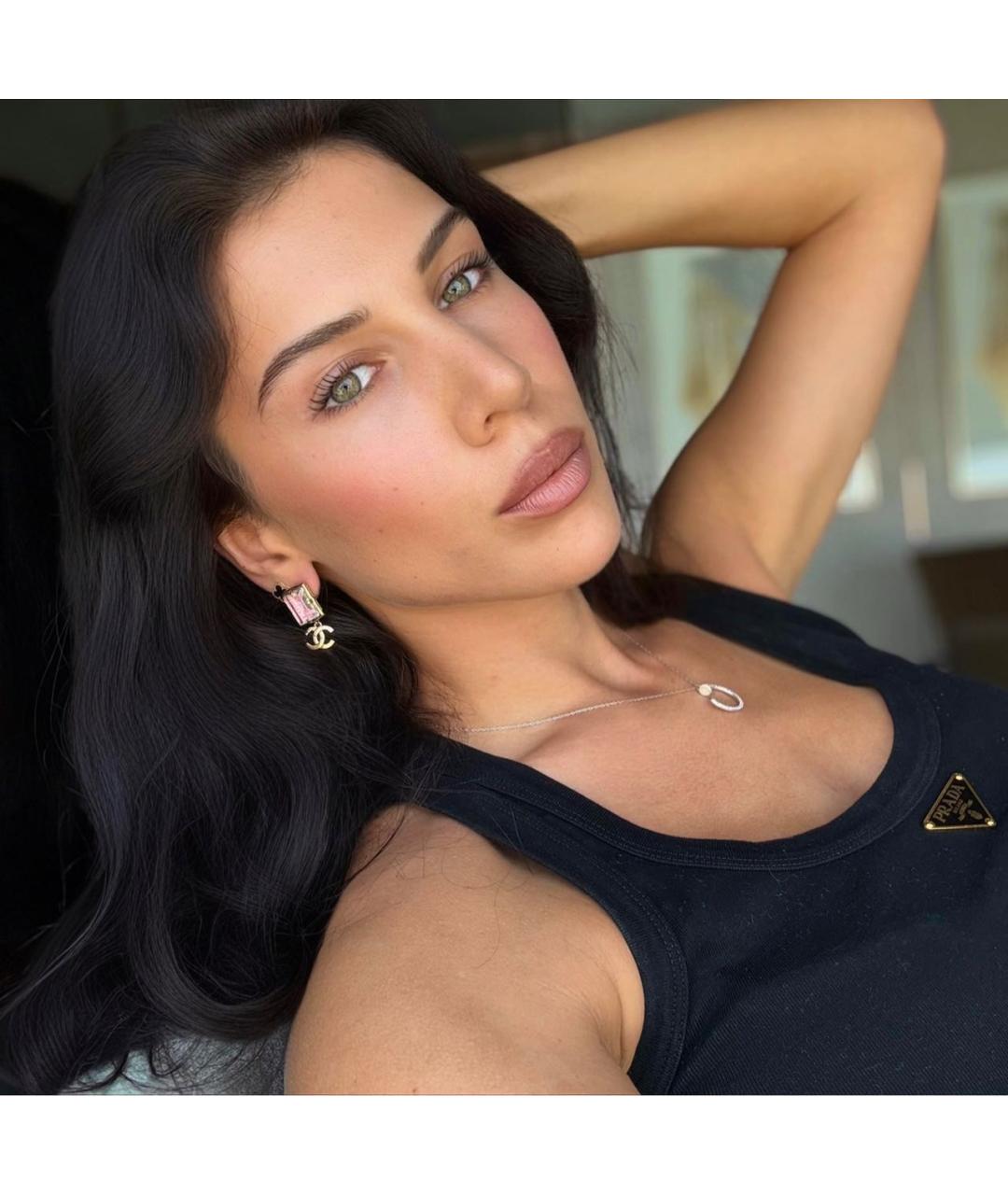 CHANEL Розовые металлические серьги, фото 8