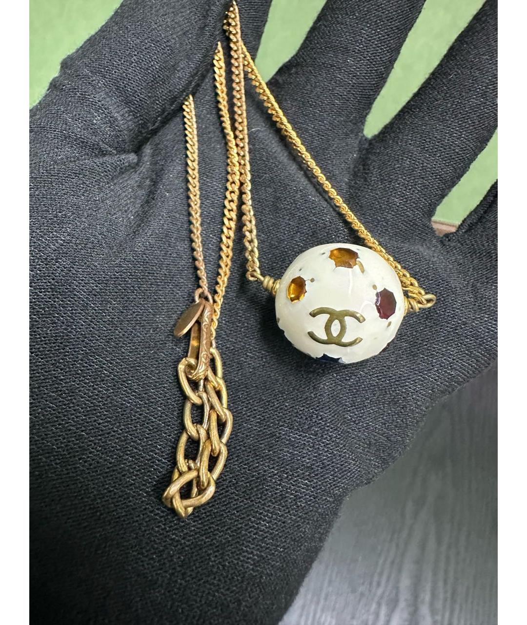 CHANEL Золотое металлическое колье, фото 4