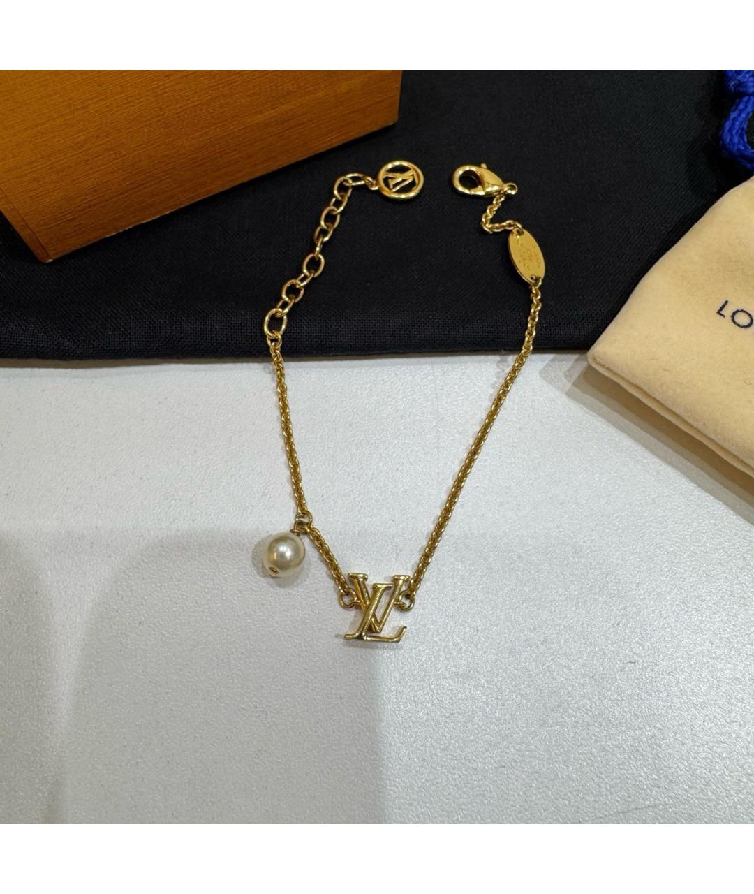 LOUIS VUITTON Золотой металлический браслет, фото 2