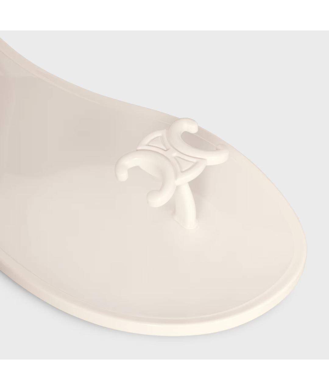 CELINE Белые синтетические сандалии, фото 2