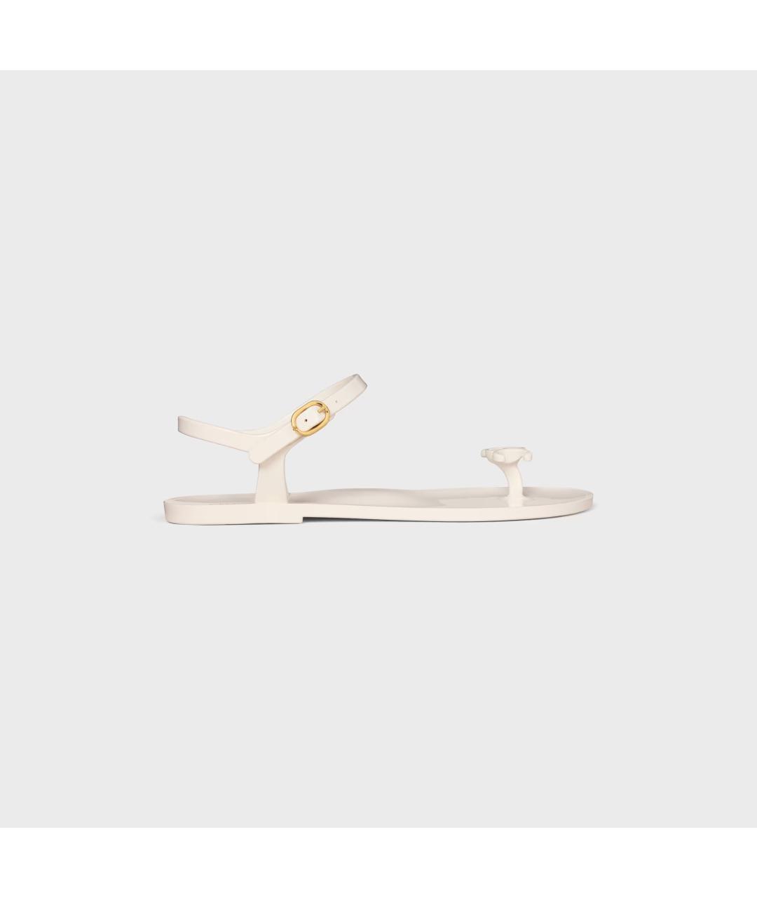 CELINE Белые синтетические сандалии, фото 1