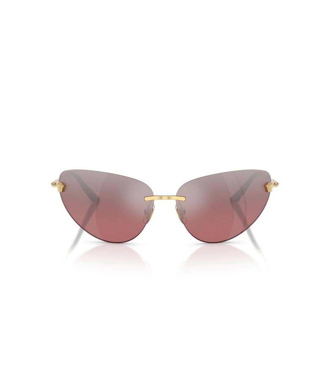 VERSACE Золотые металлические солнцезащитные очки, фото 2