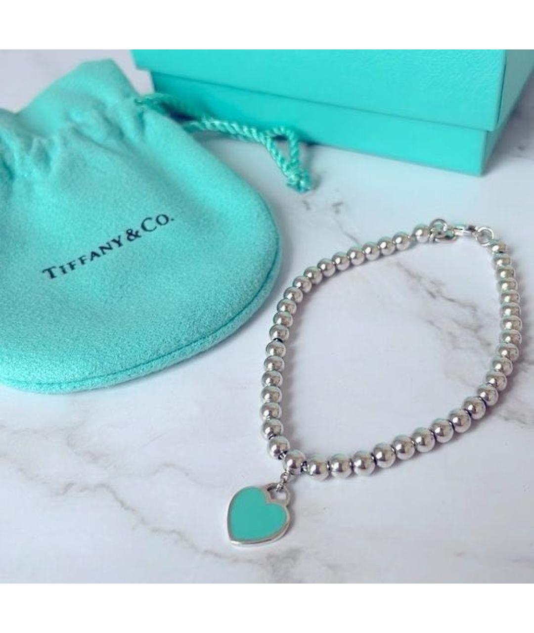 TIFFANY&CO Бирюзовый серебряный браслет, фото 2