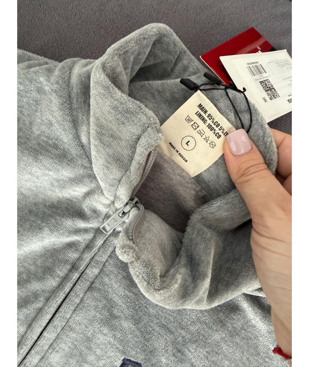 PLANTA ROSA Серая бархатная куртка, фото 3