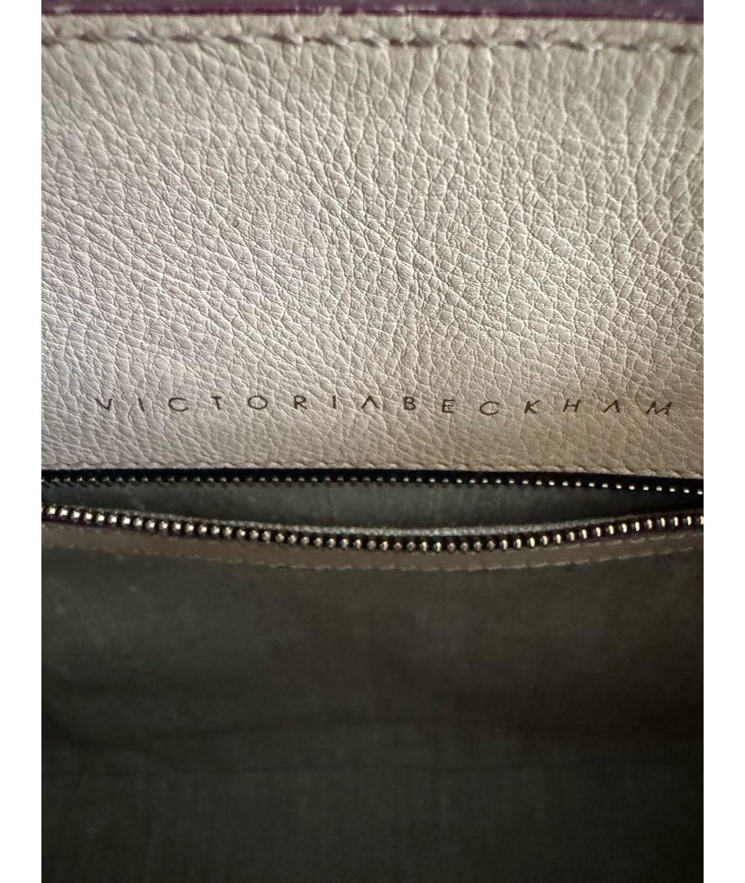 VICTORIA BECKHAM Розовая кожаная сумка с короткими ручками, фото 7
