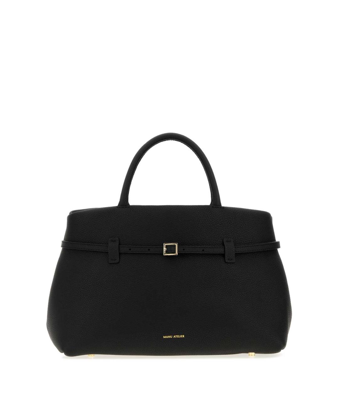 MANU ATELIER Черная кожаная сумка тоут, фото 1