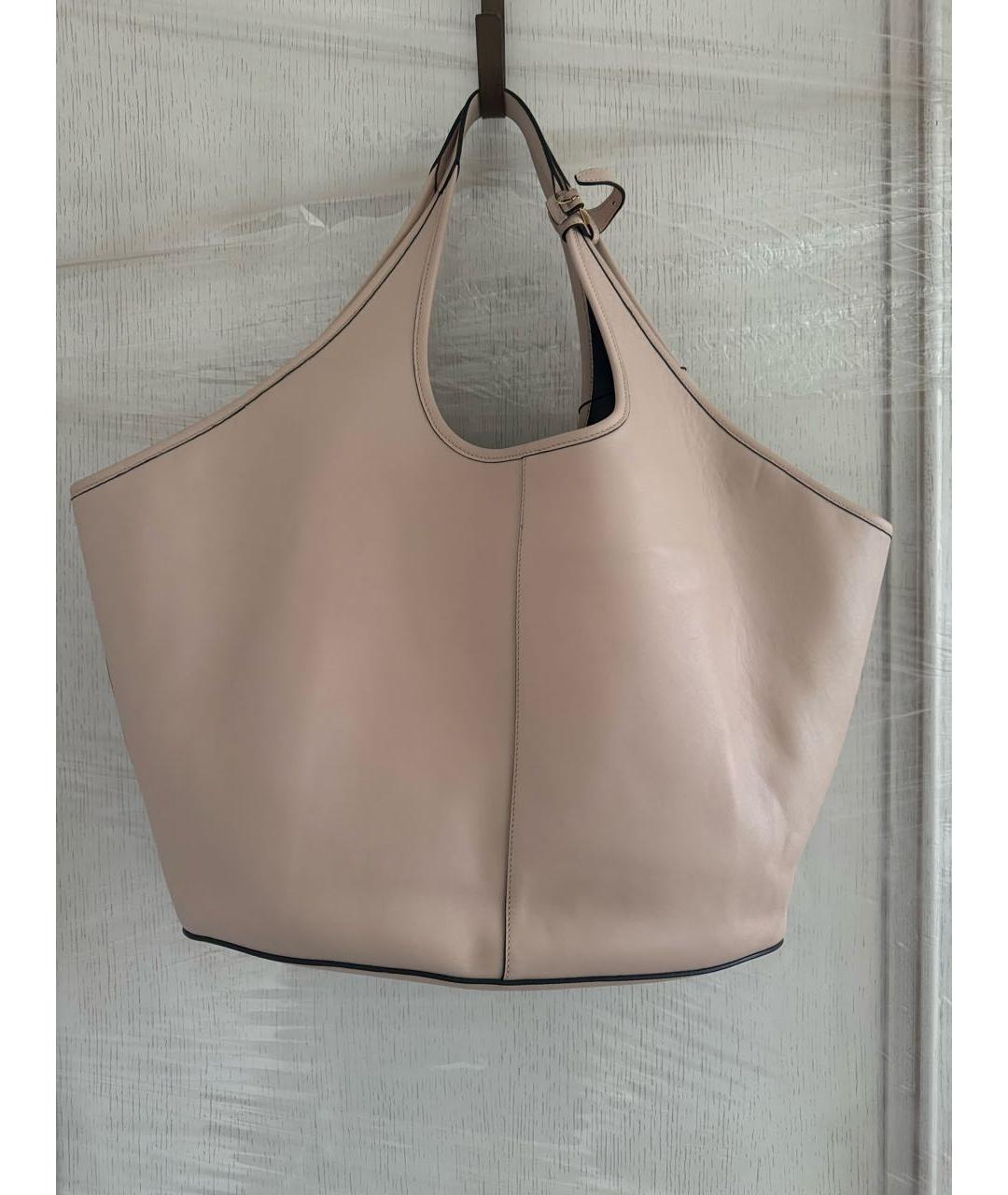 PRADA Бежевая кожаная сумка тоут, фото 3