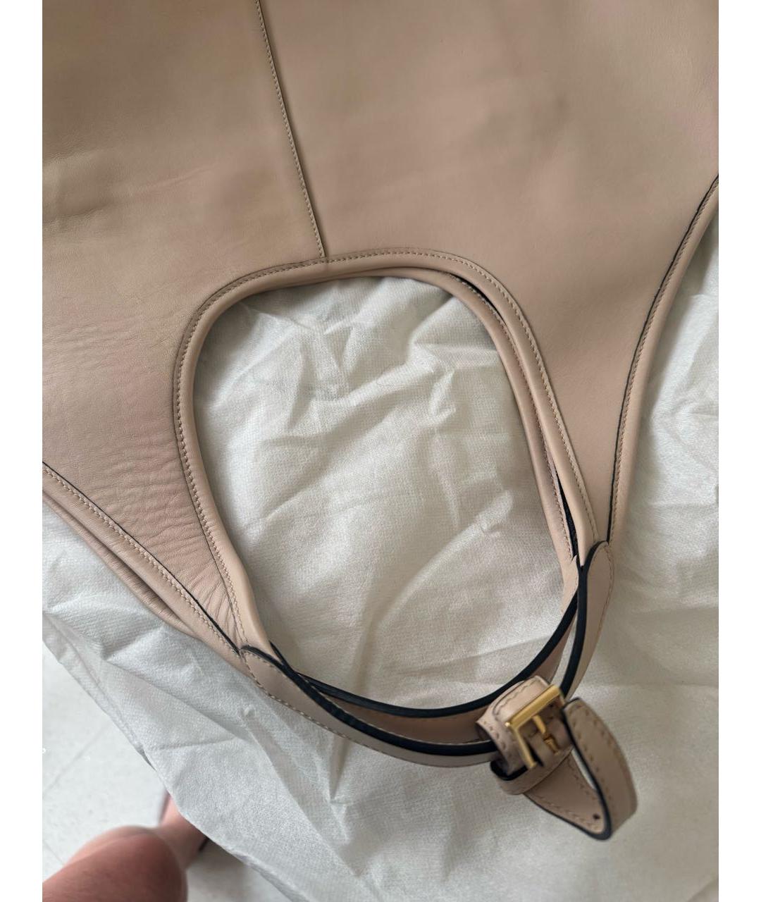 PRADA Бежевая кожаная сумка тоут, фото 5