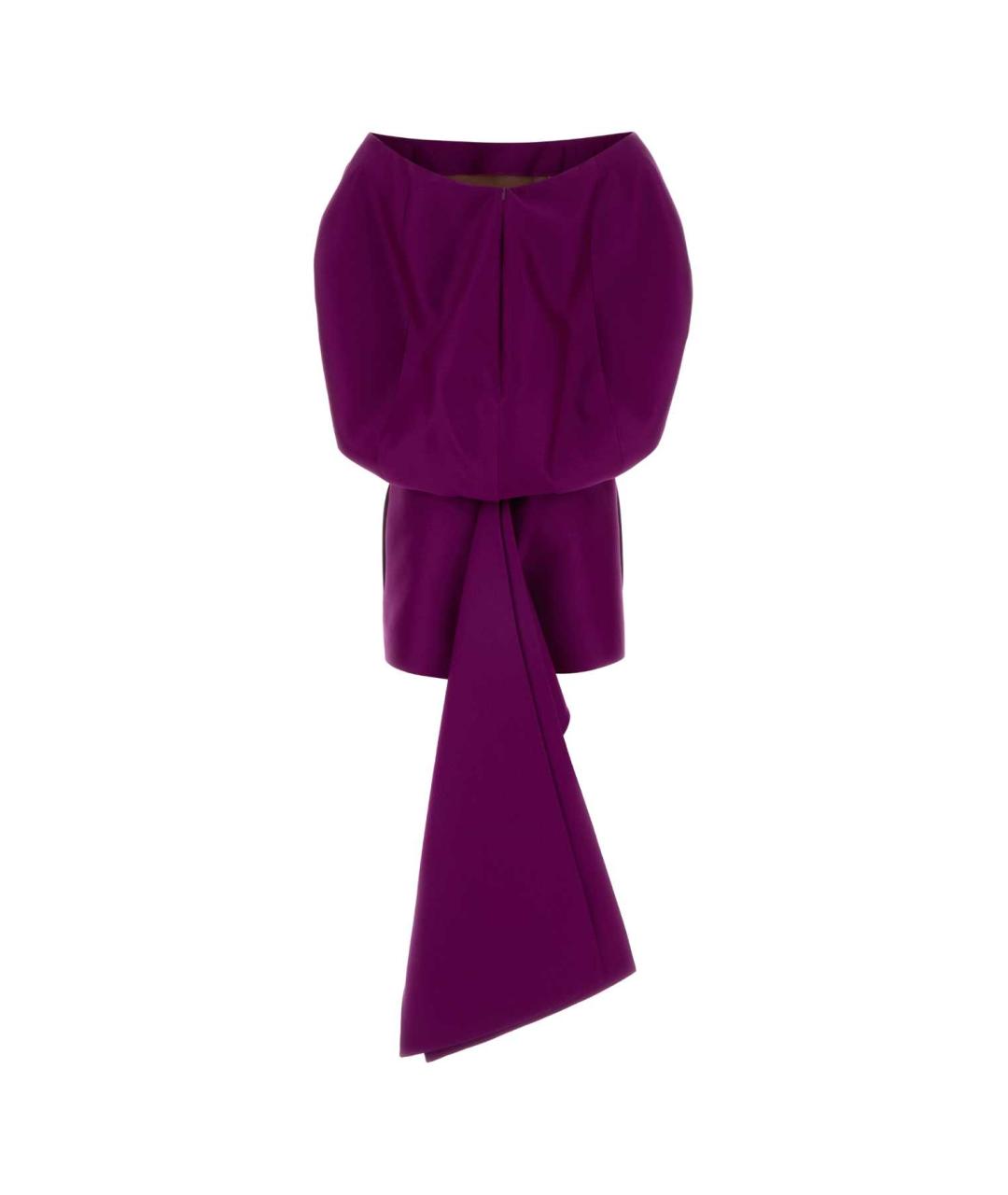 BALENCIAGA Фиолетовое шерстяное вечернее платье, фото 2