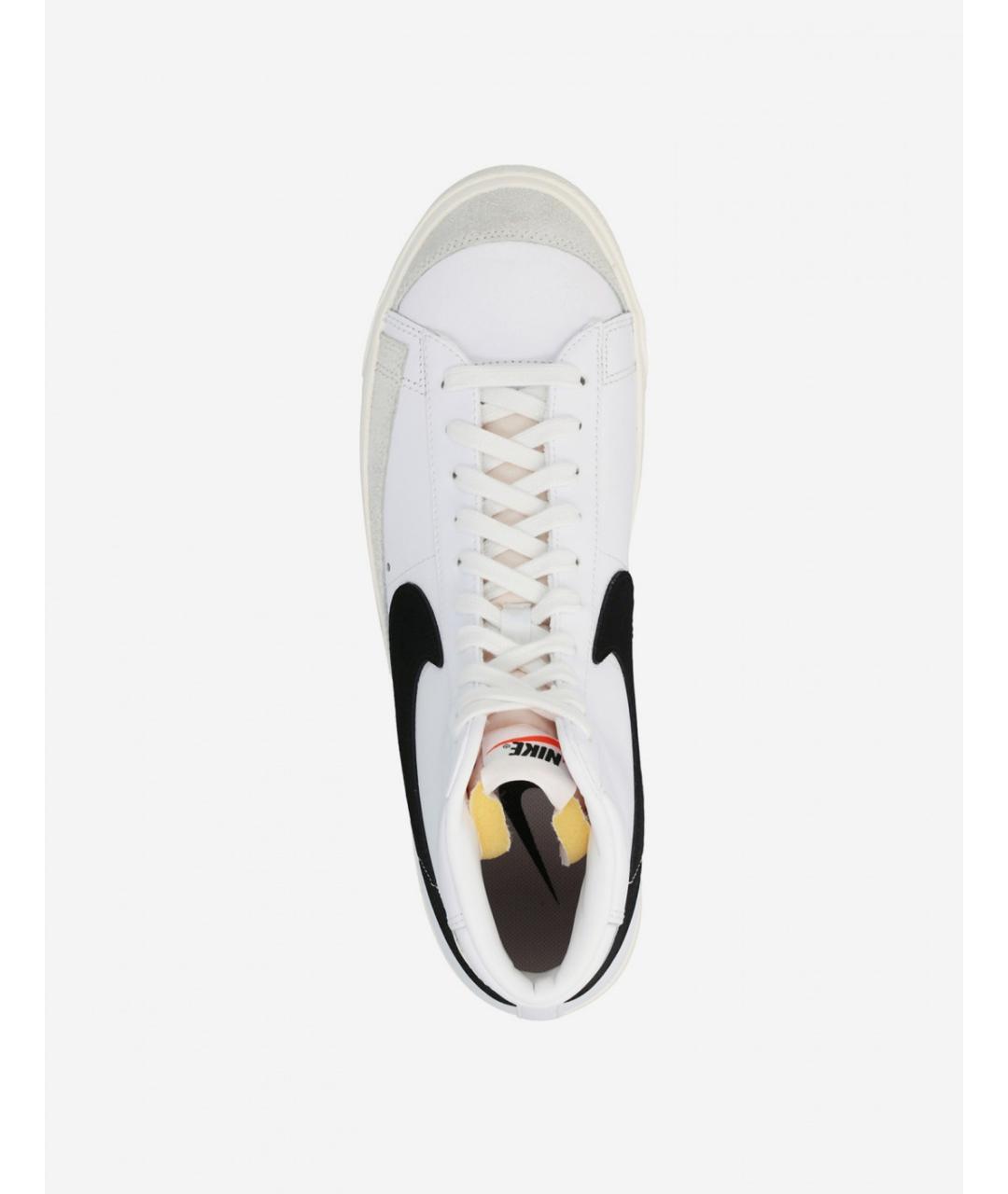 NIKE Белые кожаные высокие кроссовки / кеды, фото 2