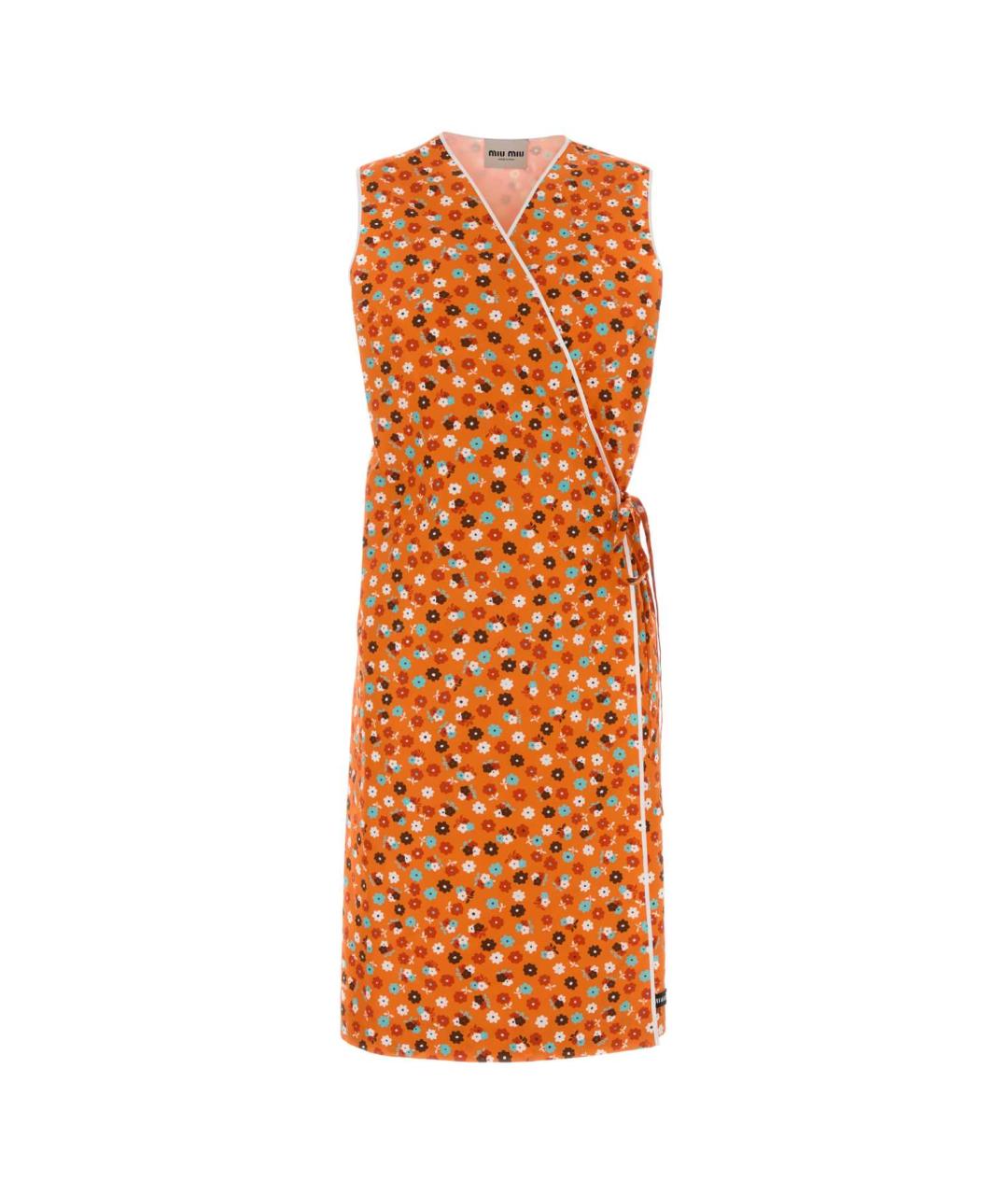 MIU MIU Мульти полиэстеровое платье, фото 1