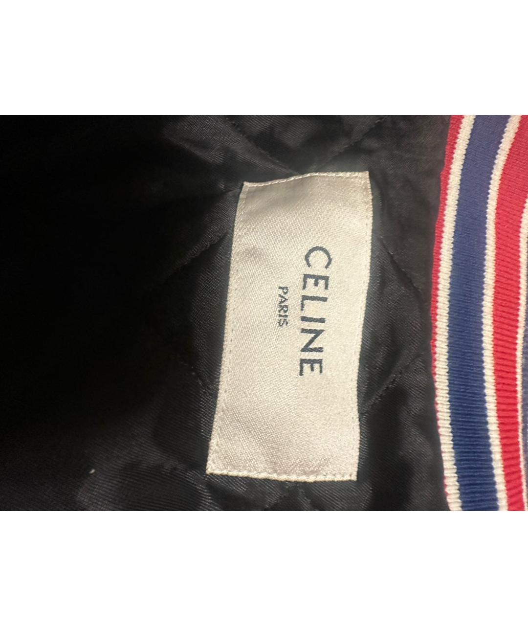 CELINE Синяя атласная спортивная куртка, фото 3