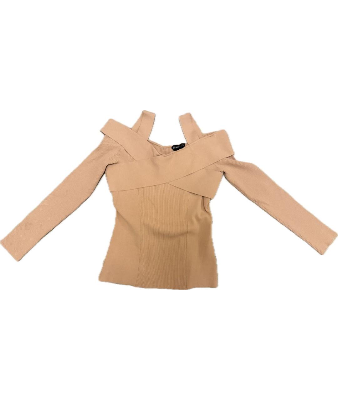 TOM FORD Бежевый вискозный джемпер / свитер, фото 2