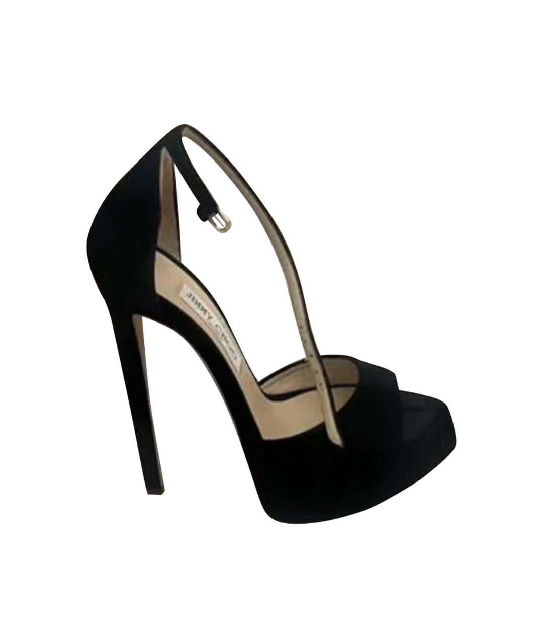 JIMMY CHOO Черные замшевые босоножки, фото 6