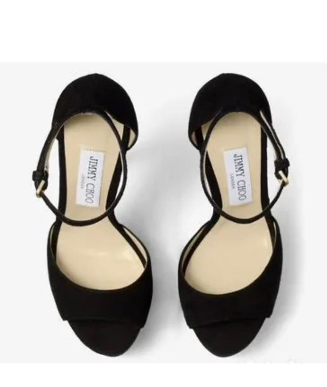 JIMMY CHOO Черные замшевые босоножки, фото 2