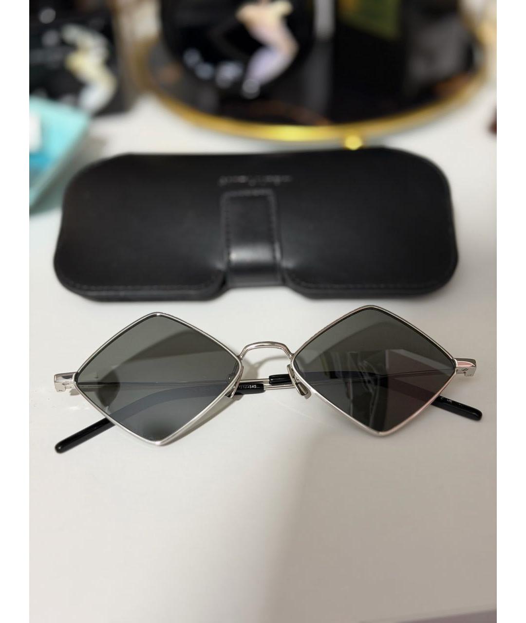 SAINT LAURENT Металлические солнцезащитные очки, фото 7