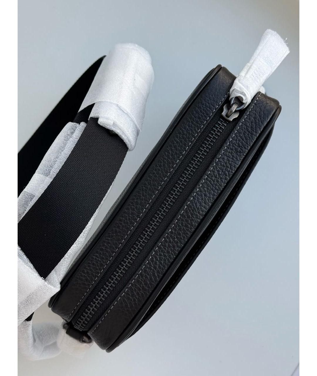 COACH Черная кожаная сумка на плечо, фото 6