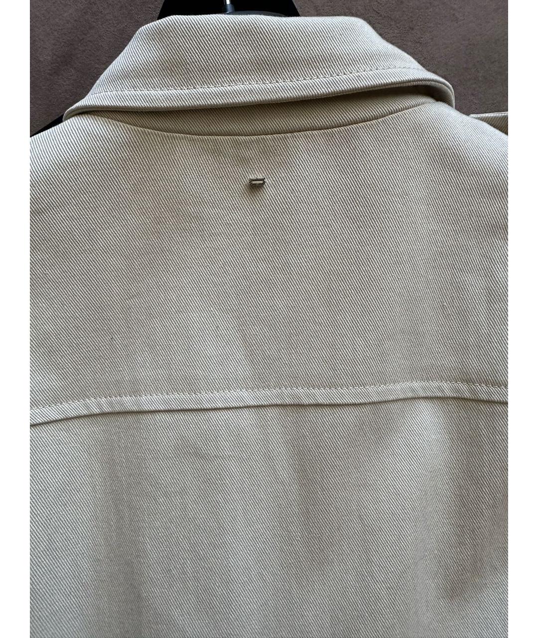 SPORTMAX Бежевое хлопковое повседневное платье, фото 2