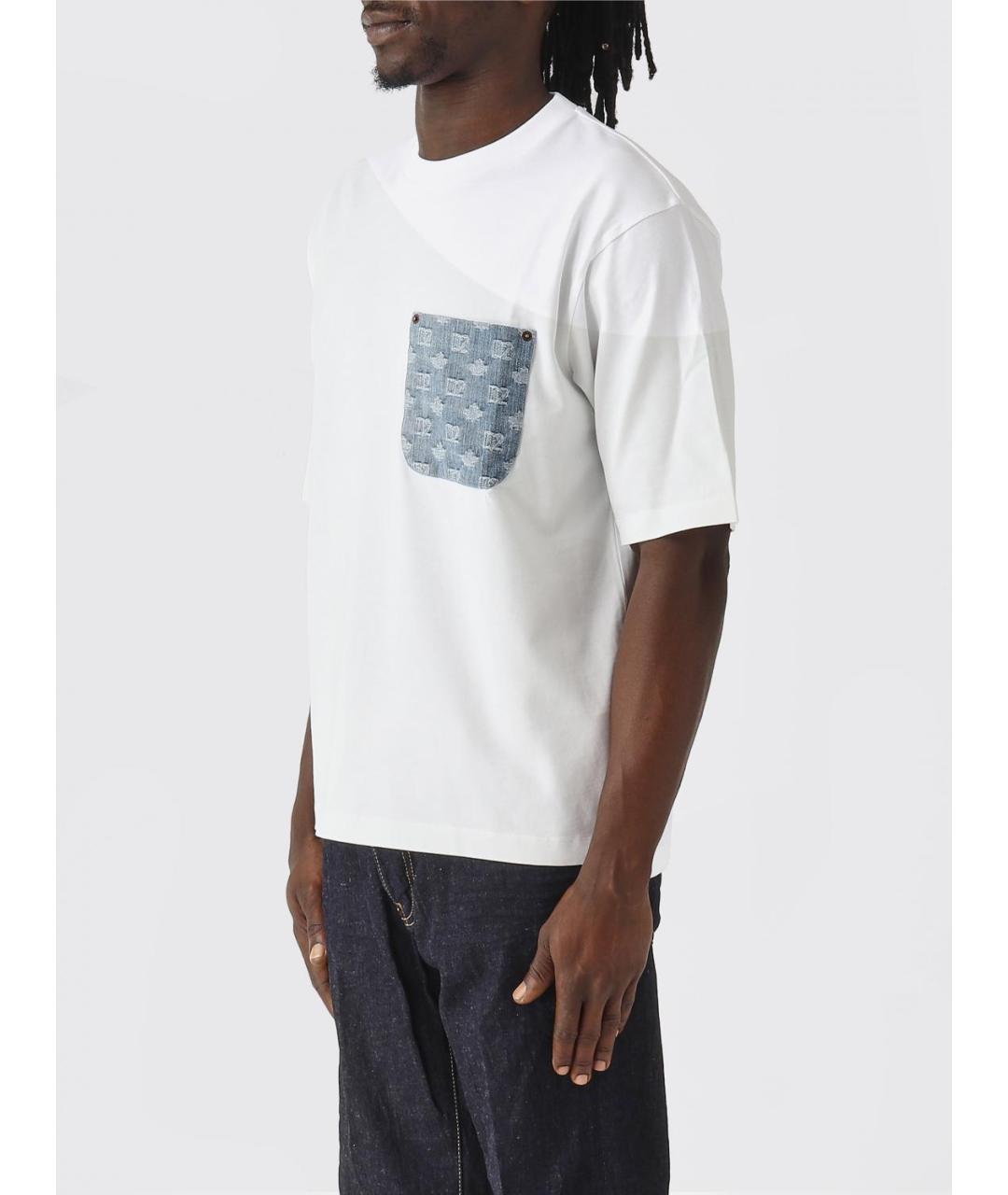 DSQUARED2 Белая хлопковая футболка, фото 3