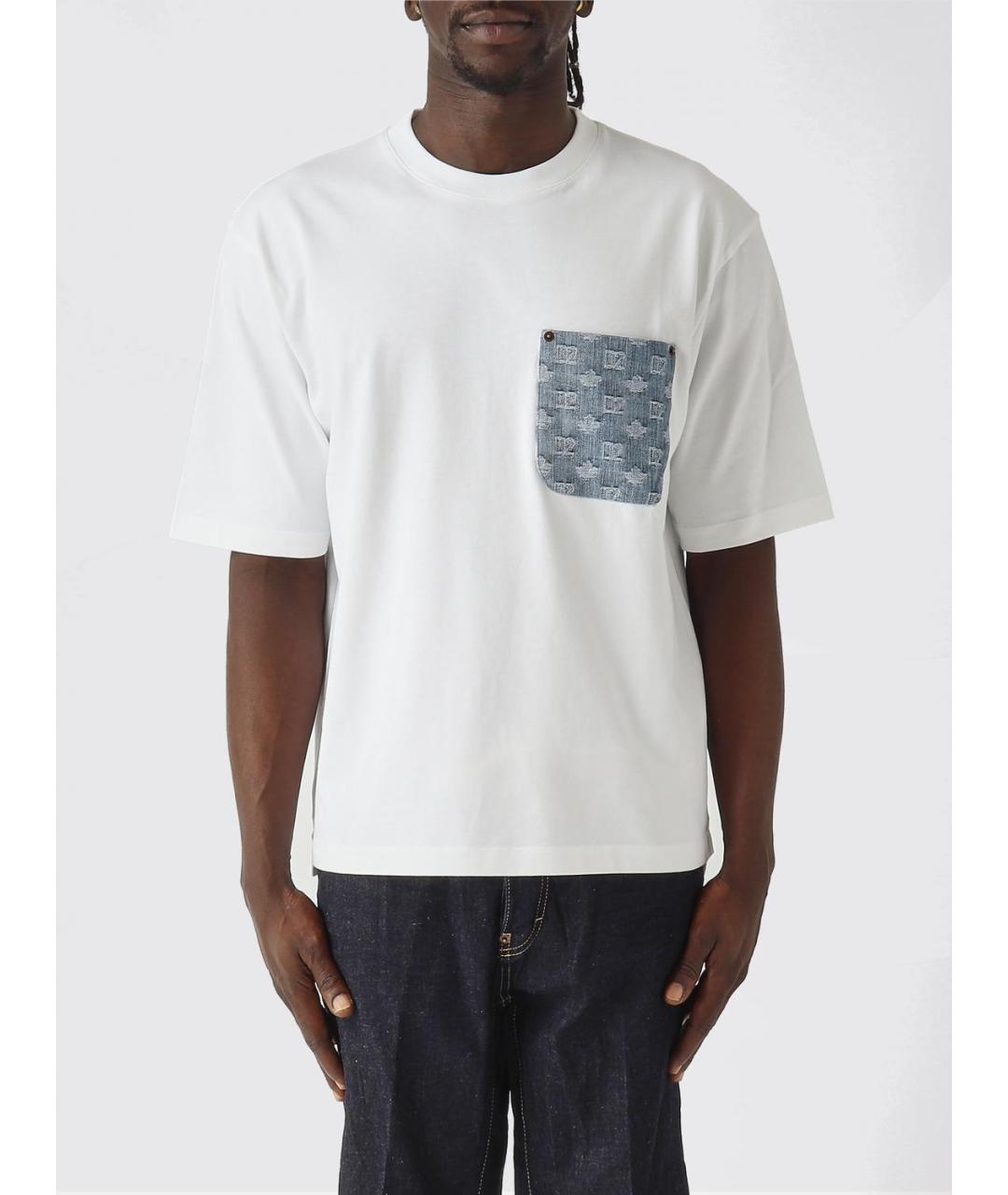 DSQUARED2 Белая хлопковая футболка, фото 4