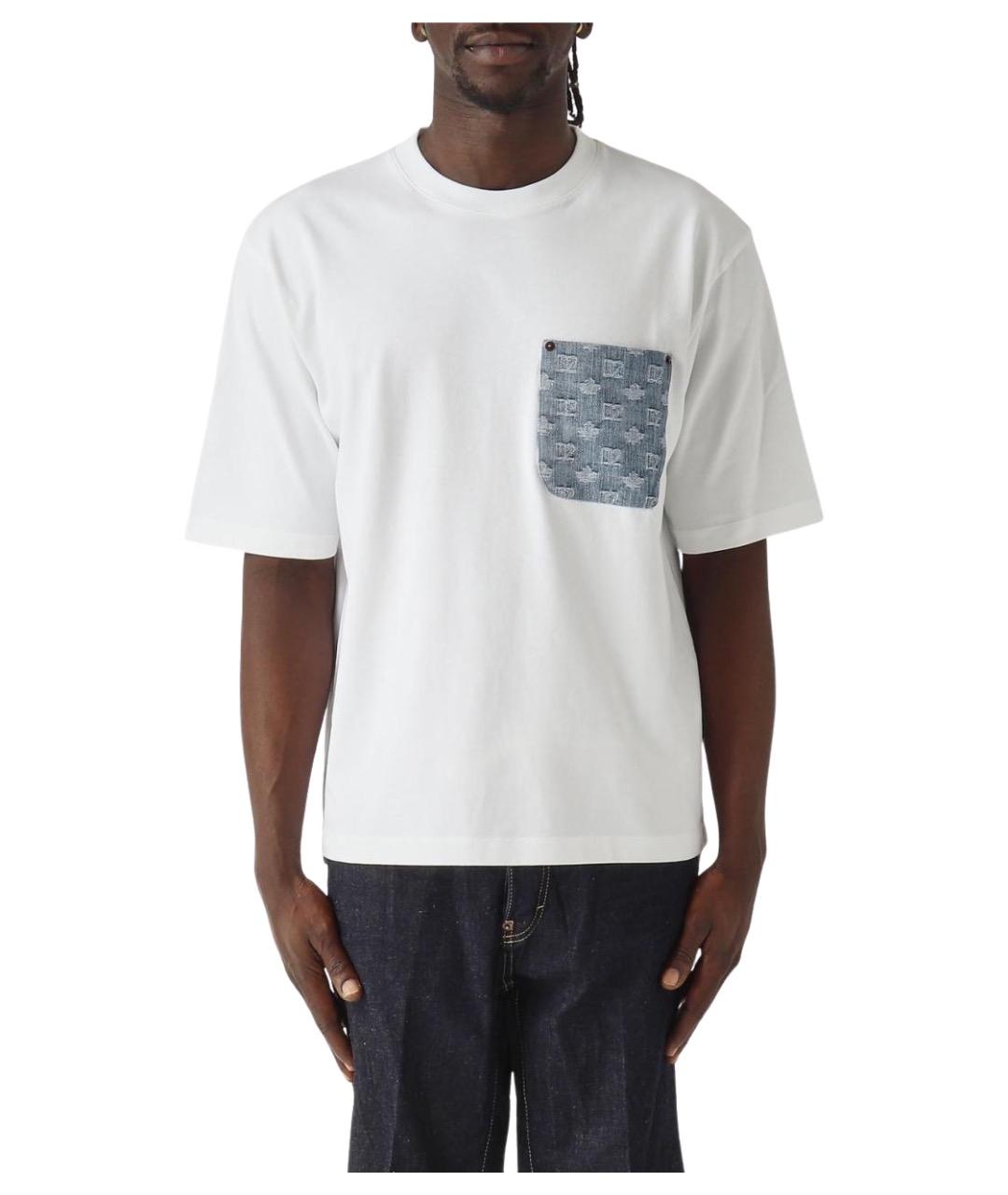 DSQUARED2 Белая хлопковая футболка, фото 1